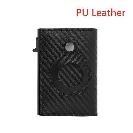RFID Men's Wallet - Slim Leather Card Holder with AirTag Slot - MANDOTOS