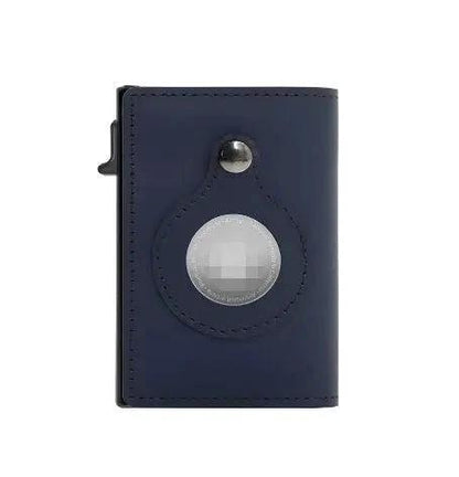 RFID Men's Wallet - Slim Leather Card Holder with AirTag Slot - MANDOTOS