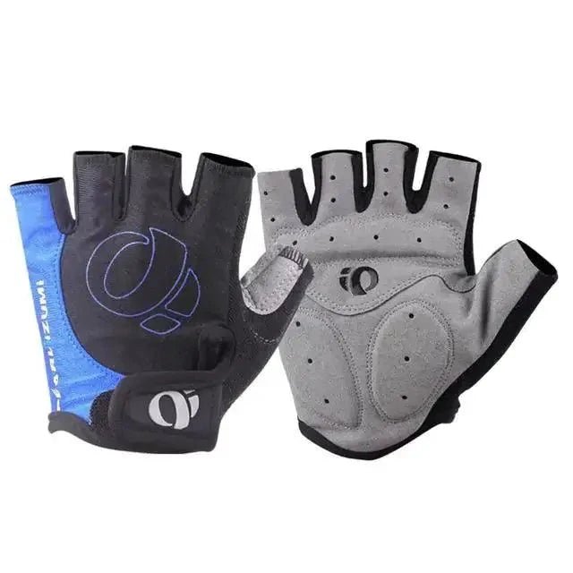 Mandotos RideGrip cycling gloves with padded palms and adjustable wrist straps, designed for comfort and grip during bike rides.