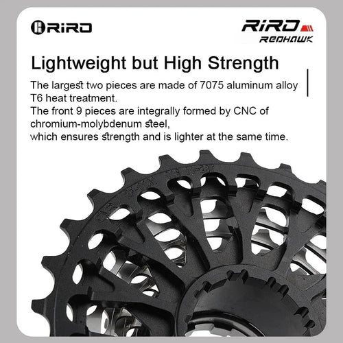 Mandotos RIRO ultra-light hollow freewheel for bicycles, showcasing its sleek design and lightweight construction.