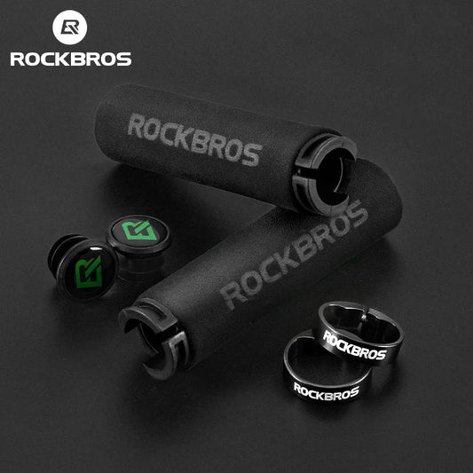 Mandotos ROCKBROS cycling grips with ergonomic design, enhancing ride comfort and control for mountain and road biking.