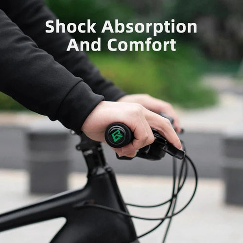 Mandotos ROCKBROS cycling grips with textured surface for enhanced comfort and control during bike rides.