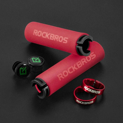 Mandotos ROCKBROS cycling grips with ergonomic design for improved comfort and control during bike rides.