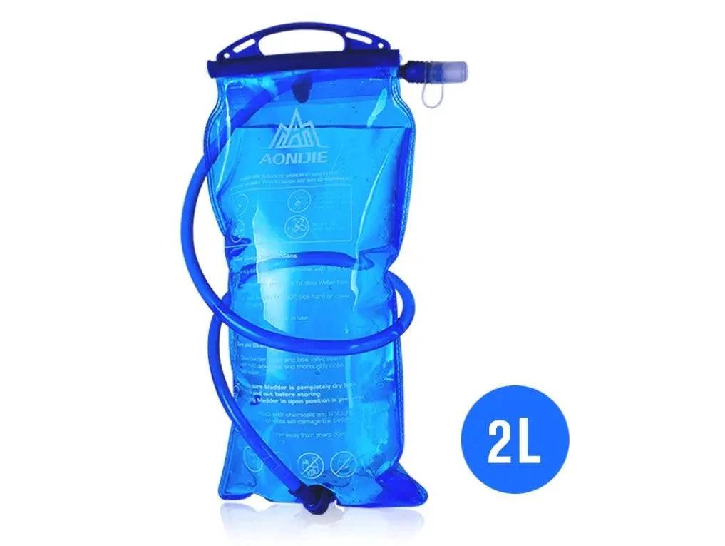 Mandotos running water bag backpack sports vest with adjustable straps and hydration bladder for outdoor running or hiking.