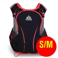 Mandotos running water bag backpack sports vest with hydration bladder and adjustable straps for outdoor activities.