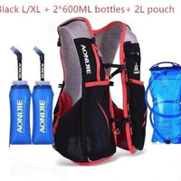 Mandotos running water bag backpack sports vest with adjustable straps and hydration bladder for outdoor activities.