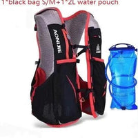 Mandotos running water bag backpack sports vest with hydration bladder, adjustable straps, and lightweight design for outdoor activities.