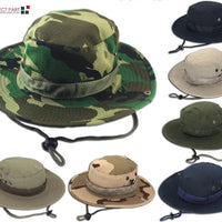 Mandotos Safari Camo Sun Hat with mesh boonie design, ideal for outdoor activities and sun protection.