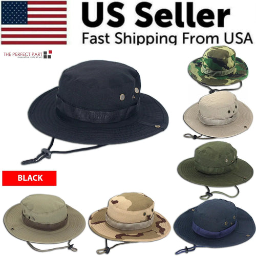 Safari Camo Sun Hat: Mesh Boonie for Outdoors - MANDOTOS