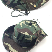 Mandotos safari camo sun hat with mesh brim, outdoor boonie style for sun protection and ventilation.