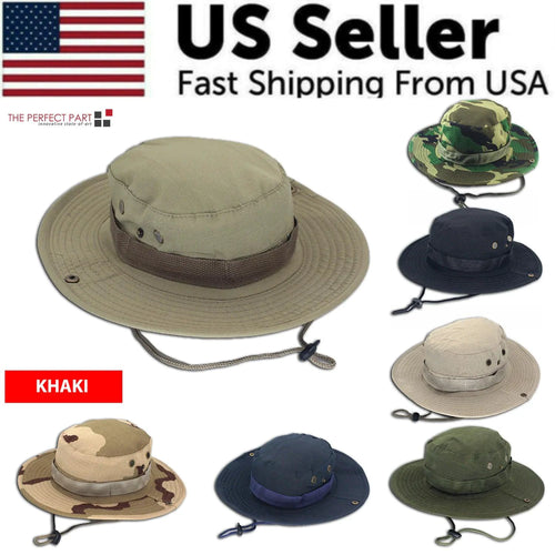 Safari Camo Sun Hat: Mesh Boonie for Outdoors - MANDOTOS
