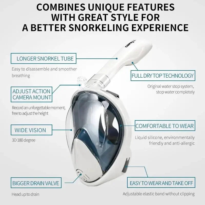Seamless Snorkel Dive Mask - MANDOTOS