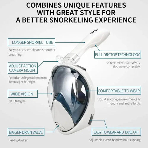 Seamless Snorkel Dive Mask - MANDOTOS