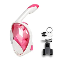 Mandotos seamless snorkel dive mask with clear lens and adjustable strap, designed for comfortable underwater exploration.