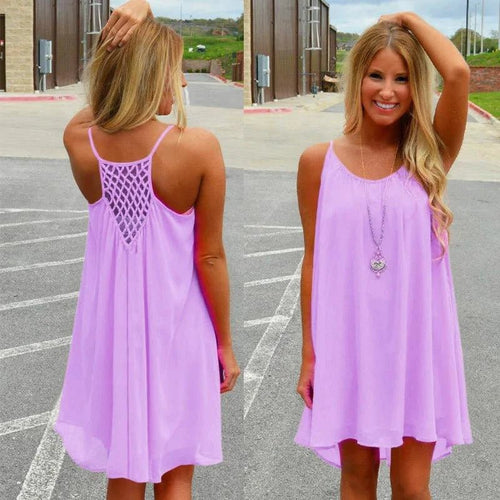 Seaside Dream Chiffon Sundress - Effortless Elegance for Sunny Days - MANDOTOS