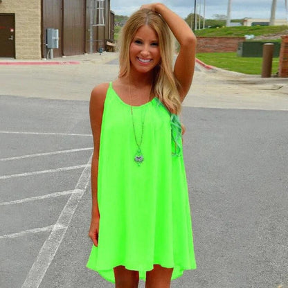 Seaside Dream Chiffon Sundress - Effortless Elegance for Sunny Days - MANDOTOS