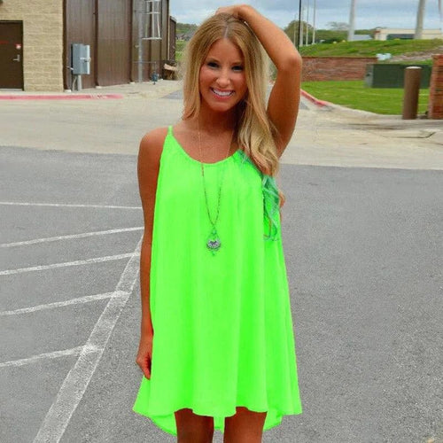Seaside Dream Chiffon Sundress - Effortless Elegance for Sunny Days - MANDOTOS