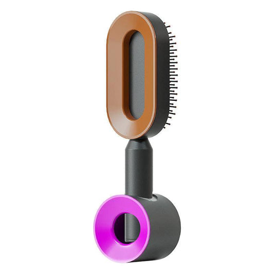 Self-Cleaning Hair Brush with Scalp Massage - One-Click Cleaning - MANDOTOS