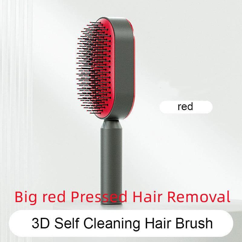Self-Cleaning Hair Brush with Scalp Massage - One-Click Cleaning - MANDOTOS