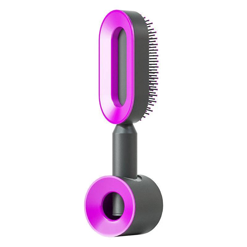 Self-Cleaning Hair Brush with Scalp Massage - One-Click Cleaning - MANDOTOS