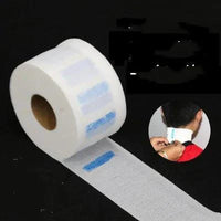 Disposable barber neck shield by MANDOTOS, clear protective cover for barber chairs, lightweight and hygienic for salon use.
