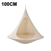 Mandotos SkyNest hanging hammock chair with soft fabric and sturdy ropes, ideal for indoor or outdoor relaxation.