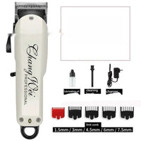 Close-up of the MANDOTOS Sleek Precision Trimmer Clipper showing its ergonomic design and sharp blades.