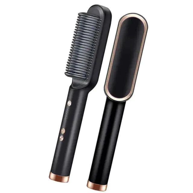 Mandotos SleekStyle Electric Comb with digital temperature control and ergonomic handle for easy styling.
