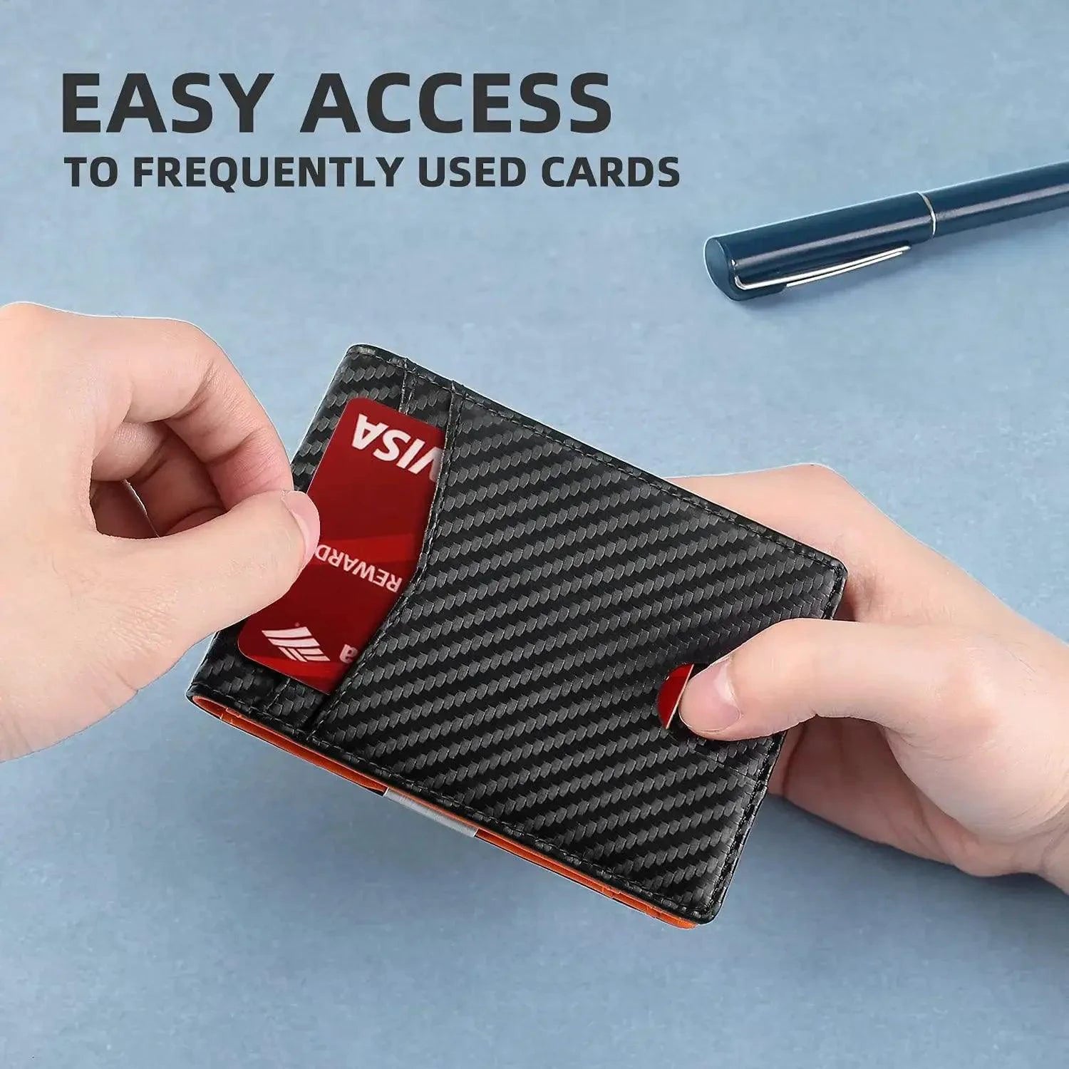 Slim RFID Leather Wallet - MANDOTOS