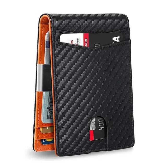 Slim RFID Leather Wallet - MANDOTOS