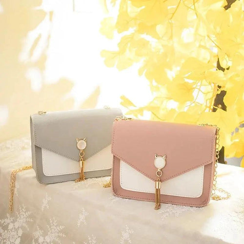 Small Crossbody Bags For Women Cat Lock Chain Messenger Bags - MANDOTOS