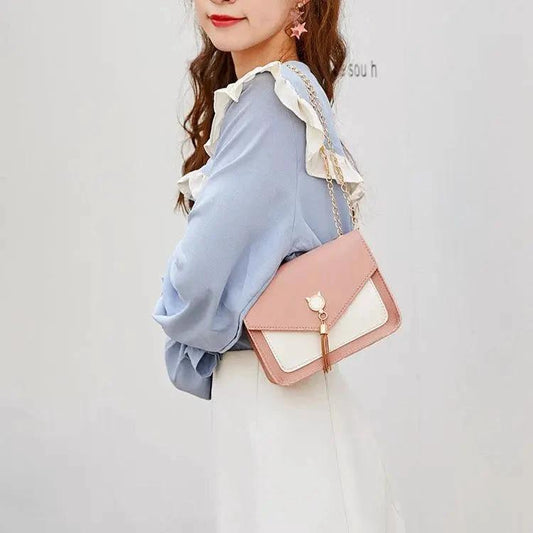 Small Crossbody Bags For Women Cat Lock Chain Messenger Bags - MANDOTOS