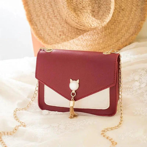 Small Crossbody Bags For Women Cat Lock Chain Messenger Bags - MANDOTOS