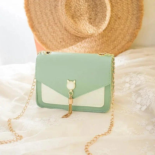 Small Crossbody Bags For Women Cat Lock Chain Messenger Bags - MANDOTOS