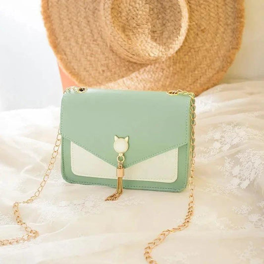 Small Crossbody Bags For Women Cat Lock Chain Messenger Bags - MANDOTOS