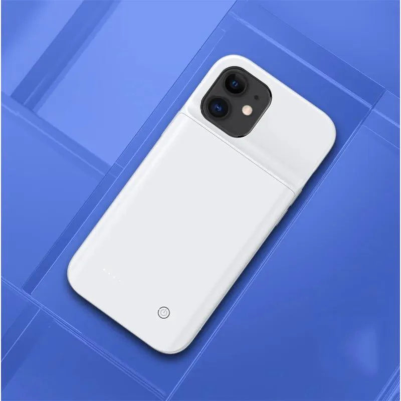 Mandotos Smart Clip-On Power Bank attached to a smartphone, portable charging device with compact design and clip-on feature.