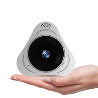 Mandotos smart home security camera with wide-angle lens, mounted on wall for indoor surveillance and home safety monitoring.