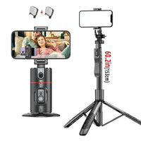 MANDOTOS Smart Tracking Camera Stand showing adjustable mount and sleek design for secure camera positioning.