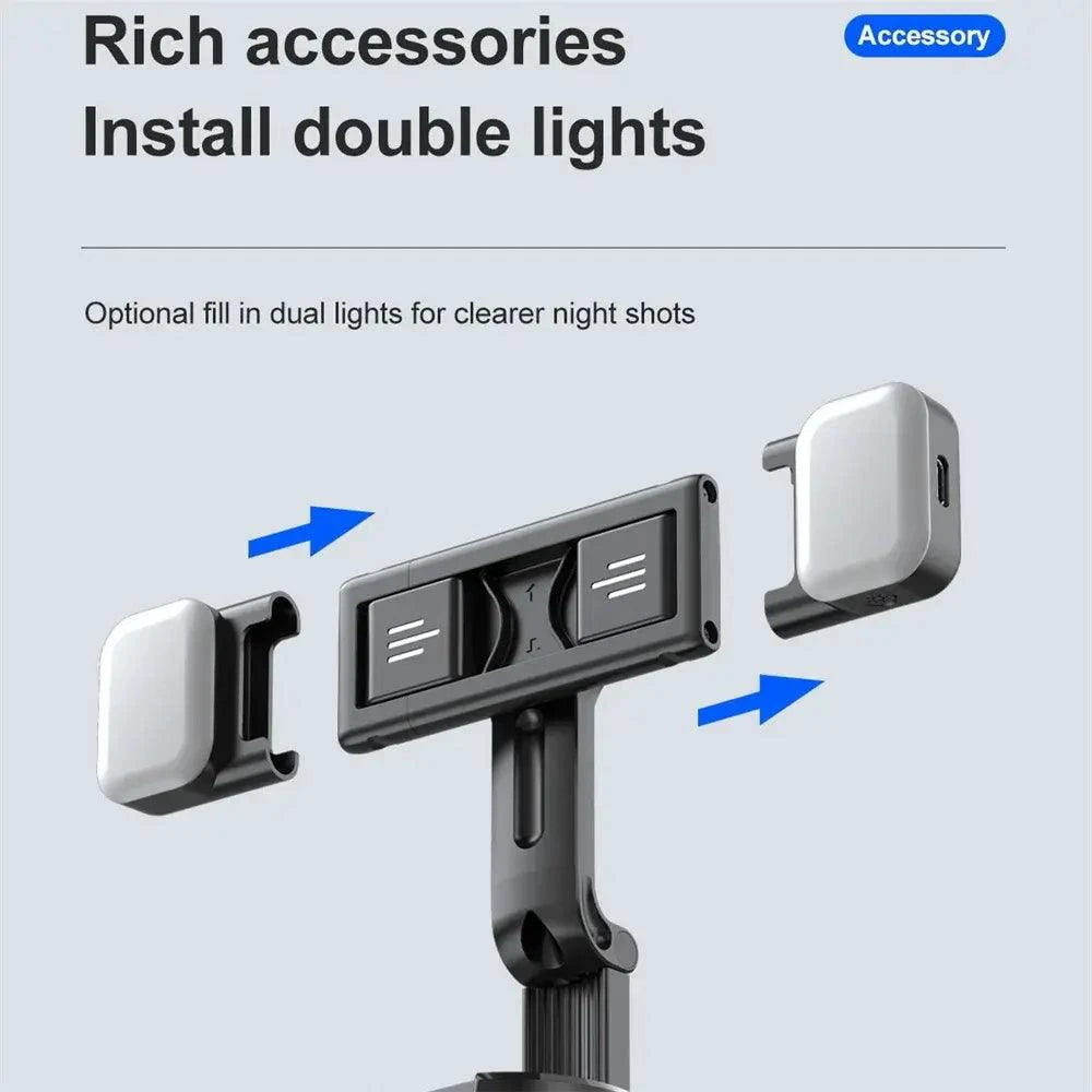 Mandotos smart tracking camera stand with adjustable arms and mounting bracket for stable camera setup and smooth tracking.