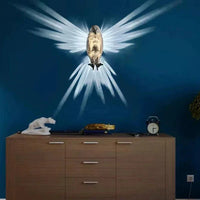 Mandotos Soaring Eagle Wall Light featuring a detailed eagle design and warm illumination for indoor or outdoor decor.