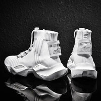 Mandotos men's large size trendy casual sports shoes with sock-inspired design and comfortable fit.