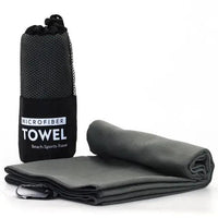 Mandotos Speedy Absorb Microfiber Towel spread out, showing its soft, lightweight microfiber fabric ideal for quick drying and travel use.