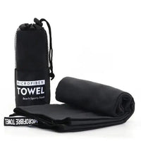 Mandotos Speedy Absorb Microfiber Towel spread out, showing its soft, lightweight fabric ideal for quick-drying and travel use.