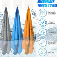 Mandotos Speedy Absorb Microfiber Towel folded, showing soft, lightweight fabric ideal for travel, sports, and outdoor activities.