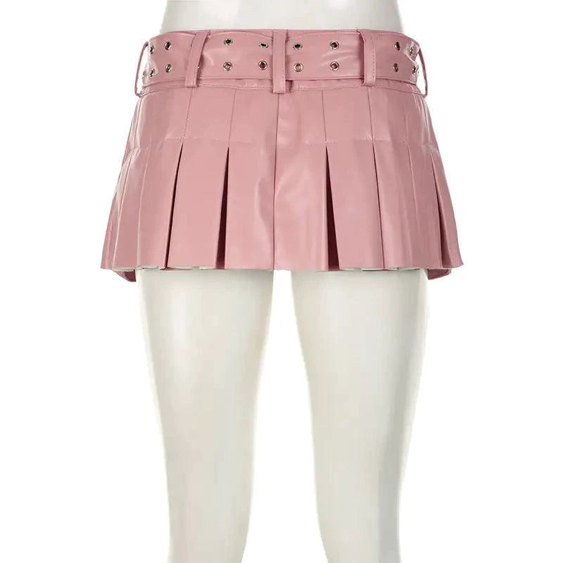 Spice Faux Leather Pleat Mini - MANDOTOS