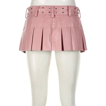 Spice Faux Leather Pleat Mini - MANDOTOS