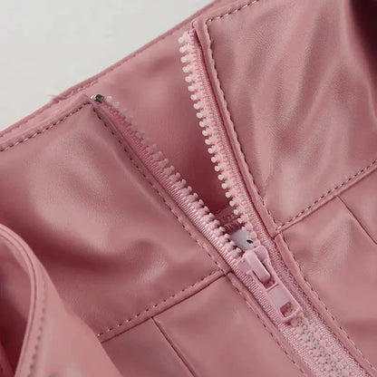 Spice Faux Leather Pleat Mini - MANDOTOS