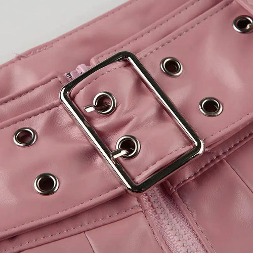 Spice Faux Leather Pleat Mini - MANDOTOS