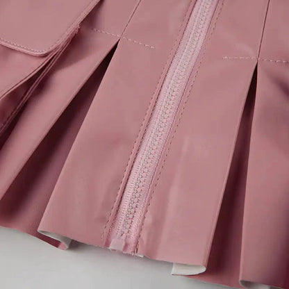 Spice Faux Leather Pleat Mini - MANDOTOS