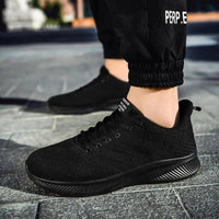 Mandotos Sports Flying Woven Cold Sticky Ultralight Casual Running Shoes with breathable mesh and lightweight design